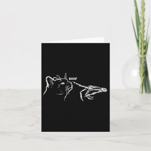 Black Cat Skeleton Hand Boop Halloween Pet Women G Card