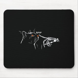 Black Cat Skeleton Hand Boop Halloween Pet Women G Mouse Mat