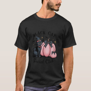 Black Cat Social Club Halloween Party Costume T-Shirt
