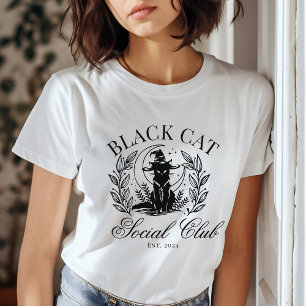 Black Cat Social Club Halloween T-Shirt