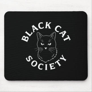 Black Cat Society Cute Kitten Lover Feline Pet Mouse Mat