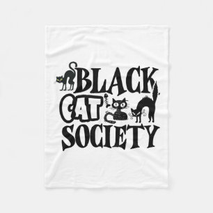 Black Cat Society Fleece Blanket