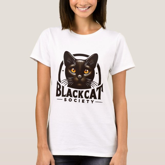 Black Cat Society T-Shirt (Front)