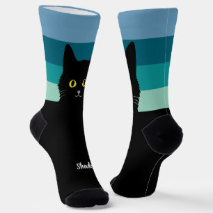 Black Cat Socks Gift for Cat Lovers - Many Colors