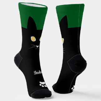 Black Cat Socks Gift for Cat Mom & Cat Dad Lovers