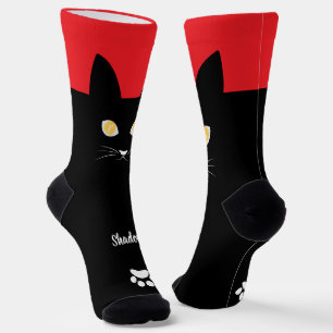 Black Cat Socks Gift for Cat Mum & Cat Dad Lovers