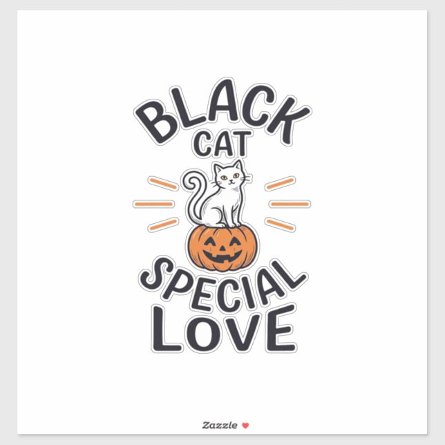 Black Cat Special Love Halloween Cat Vector Design (Sheet)
