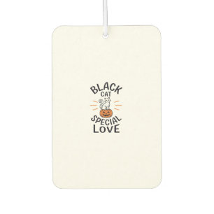 Black Cat Special Love Halloween Cat Vector Design Car Air Freshener