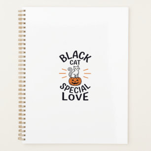 Black Cat Special Love Halloween Cat Vector Design Planner