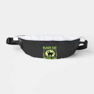 Black Cat Special Love Halloween Graphic Bum Bags
