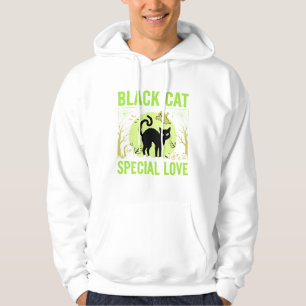 Black Cat Special Love Halloween Graphic Hoodie