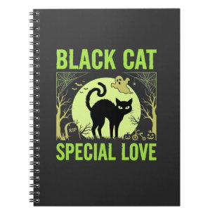 Black Cat Special Love Halloween Graphic Notebook