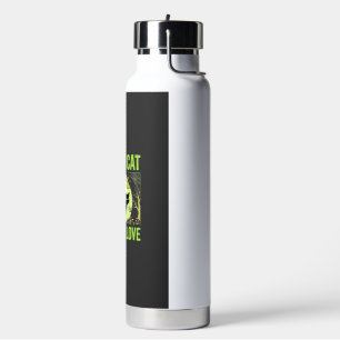 Black Cat Special Love Halloween Graphic Water Bottle