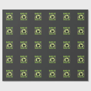 Black Cat Special Love Halloween Graphic Wrapping Paper