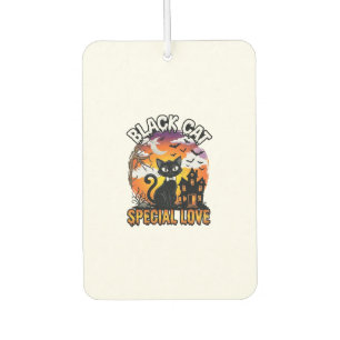 Black Cat Special Love Halloween Haunted House Bat Car Air Freshener