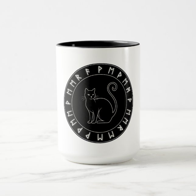 Black Cat Spell Halloween Mug (Center)