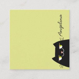 Black Cat Square Business Card