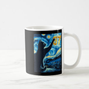 Black Cat Starry Night Van Gogh Cat 67 Six Seven M Coffee Mug