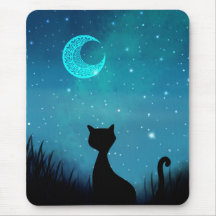 black cat Starry sky