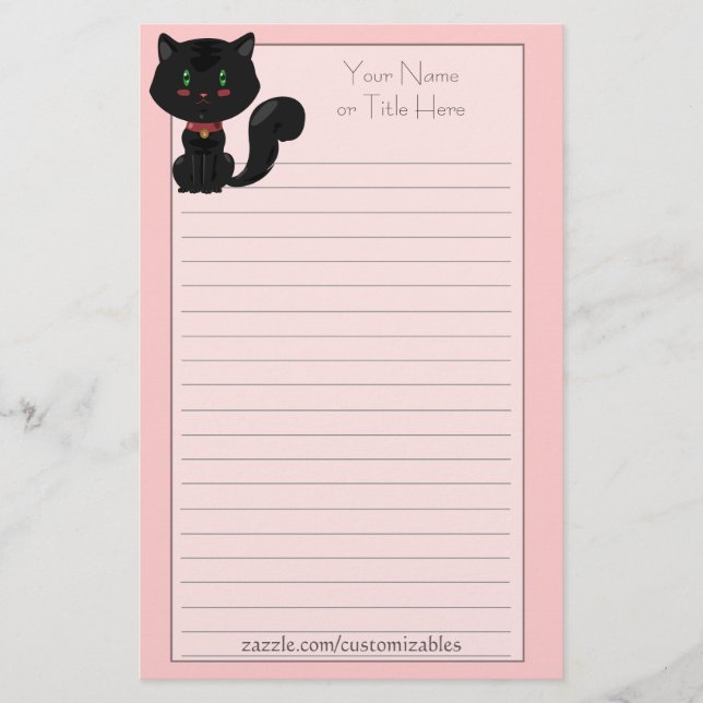 Black Cat Stationery (Front)