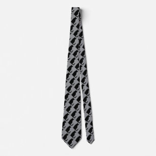 Black Cat Suit Shirt Accessory Tie Grey