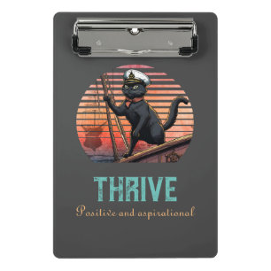 Black Cat Sunset: A Voyage to THRIVE Mini Clipboard