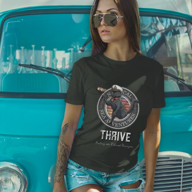Black Cat Sunset: A Voyage to THRIVE T-Shirt (Black Cat Sunset: A Voyage to THRIVE T-Shirt)