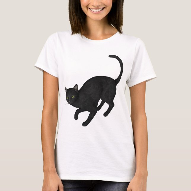 black cat T-Shirt (Front)