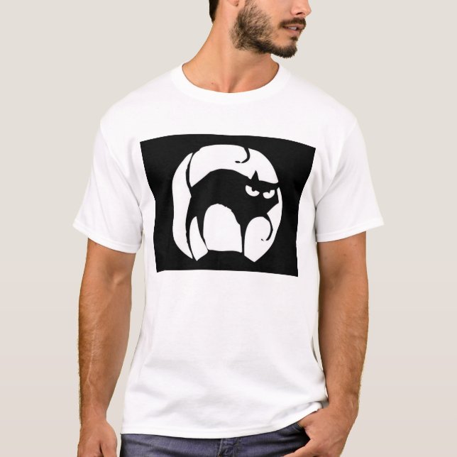 black cat T-Shirt (Front)