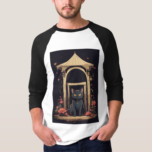 Black cat  T-Shirt (Front)