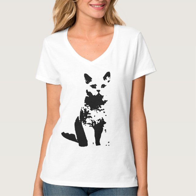 black cat T-Shirt (Front)