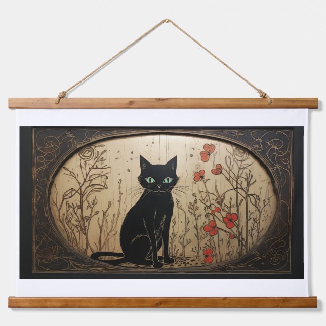 Black Cat Tapestry (Front)