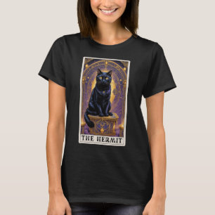 Black Cat Tarot Card The Hermit Halloween Childles T-Shirt