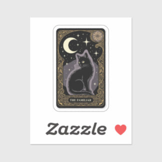 Black Cat Tarot – “The Familiar” Mystical Sticker