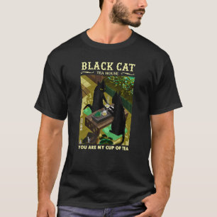 Black Cat Tea House Japanese Tea Ceremony T-Shirt