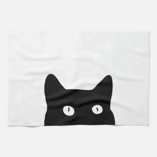 Black Cat Tea Towel