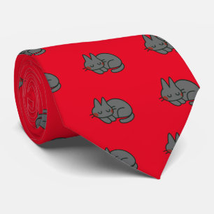 Black cat tie