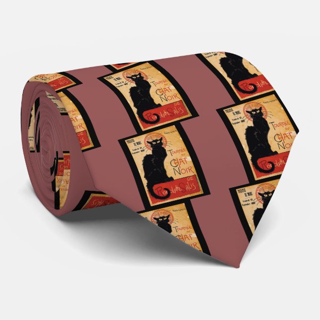 Black Cat Tie (Rolled)