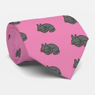 Black cat tie