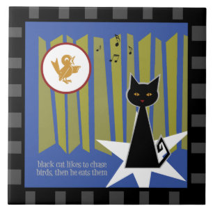 Black Cat Tile