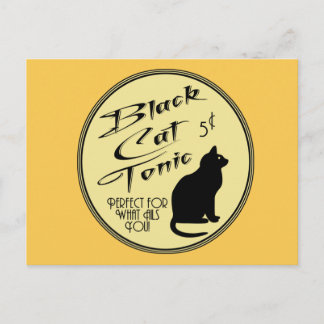 Black Cat Tonic Postcard
