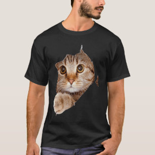 Black Cat Torn Cloth Cat Cat Mum Kitten T-Shirt