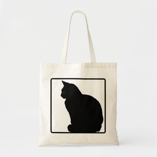 black cat tote bag