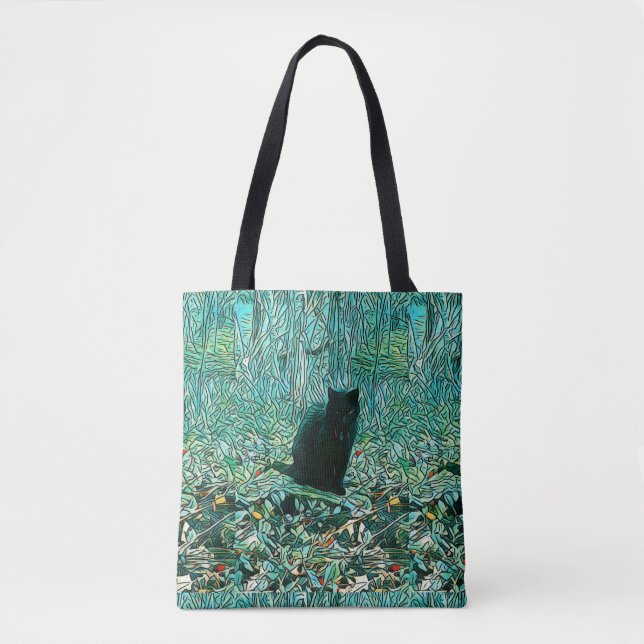 Black Cat   Tote Bag (Front)