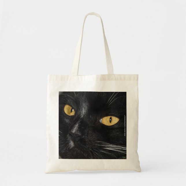 Black cat tote bag (Front)