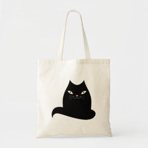 Black cat tote bag
