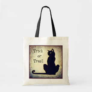 Black Cat Trick or Treat Halloween Bag