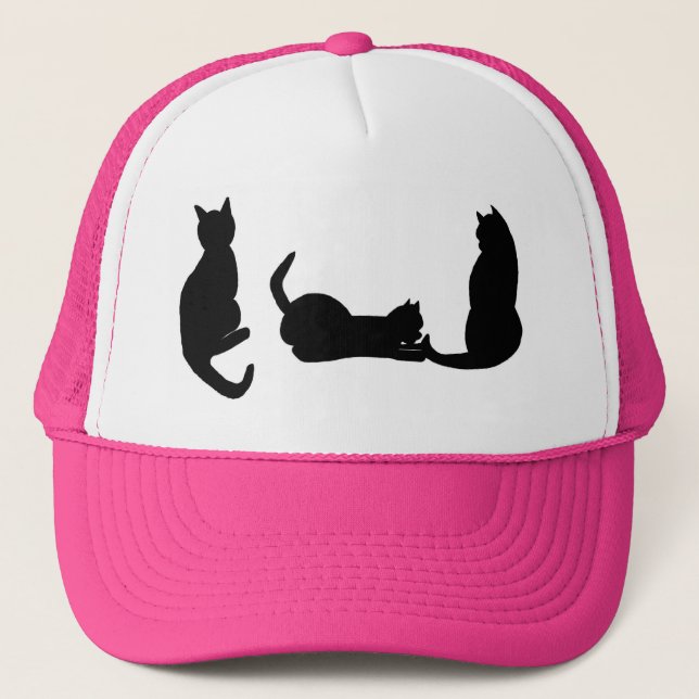 Black Cat Trucker's Hat (Front)