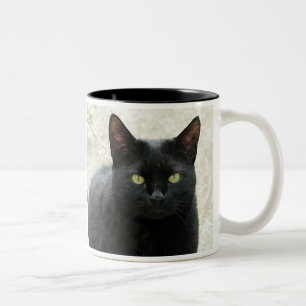 Black Cat Two-Tone Coffee Mug