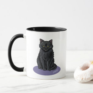 Black Cat Two-Tone Coffee Mug